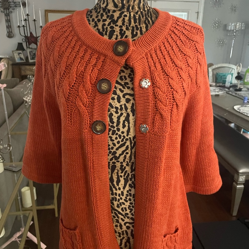 Ruff Hewn Women's Burnt Orange Cardigan